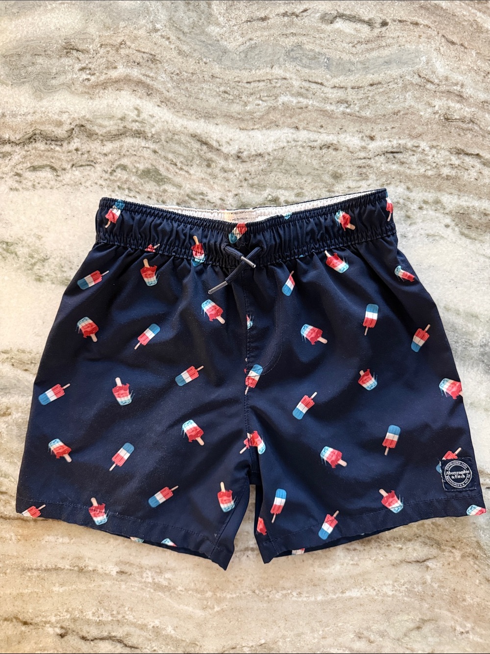 Abercrombie kids Navy Popsicle Print Swim Trunks